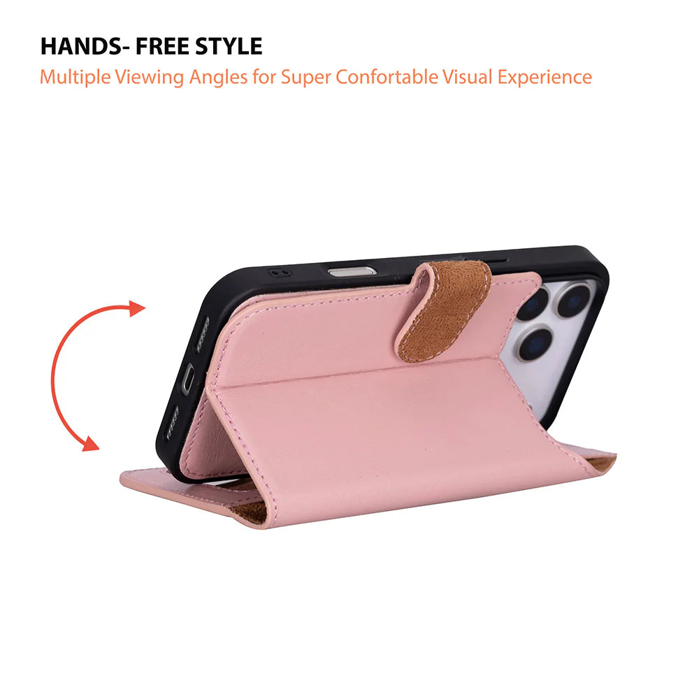 Magic iPhone 17 Pro Max Leather Detachable Wallet Case