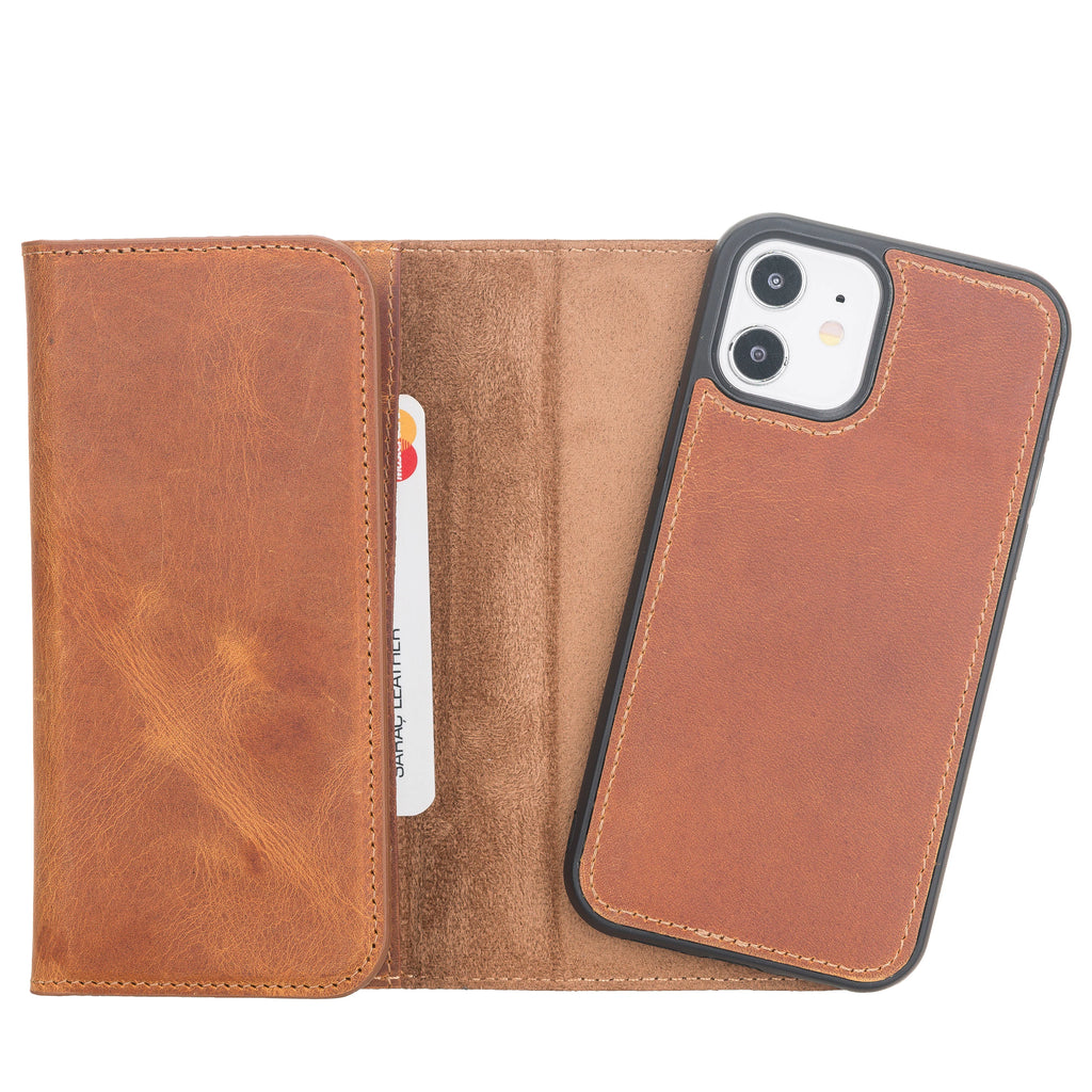 Santa iPhone 12 Mini Leather Detachable Wallet Case