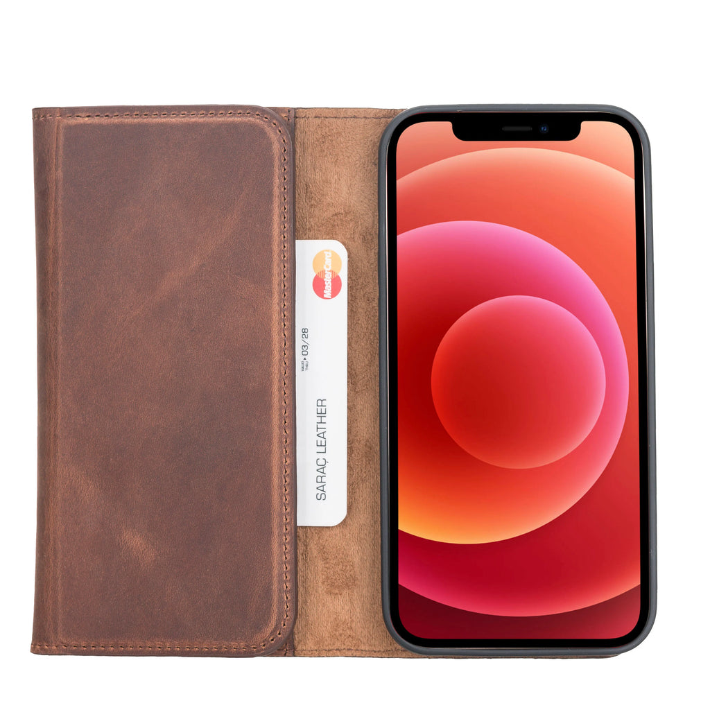 Santa iPhone 12 Mini Leather Detachable Wallet Case