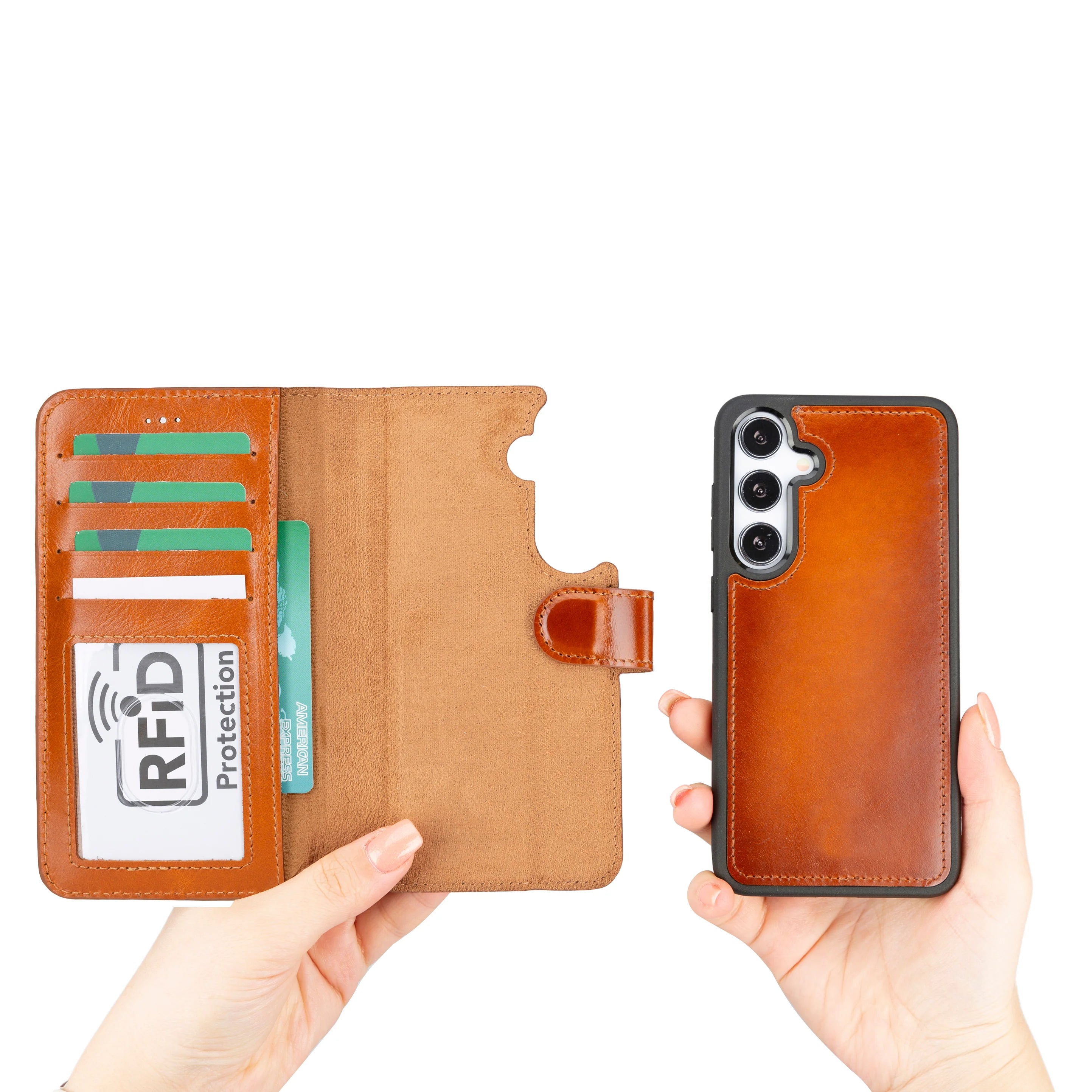 Magic Samsung Galaxy S24 Plus Leather Detachable Wallet Case