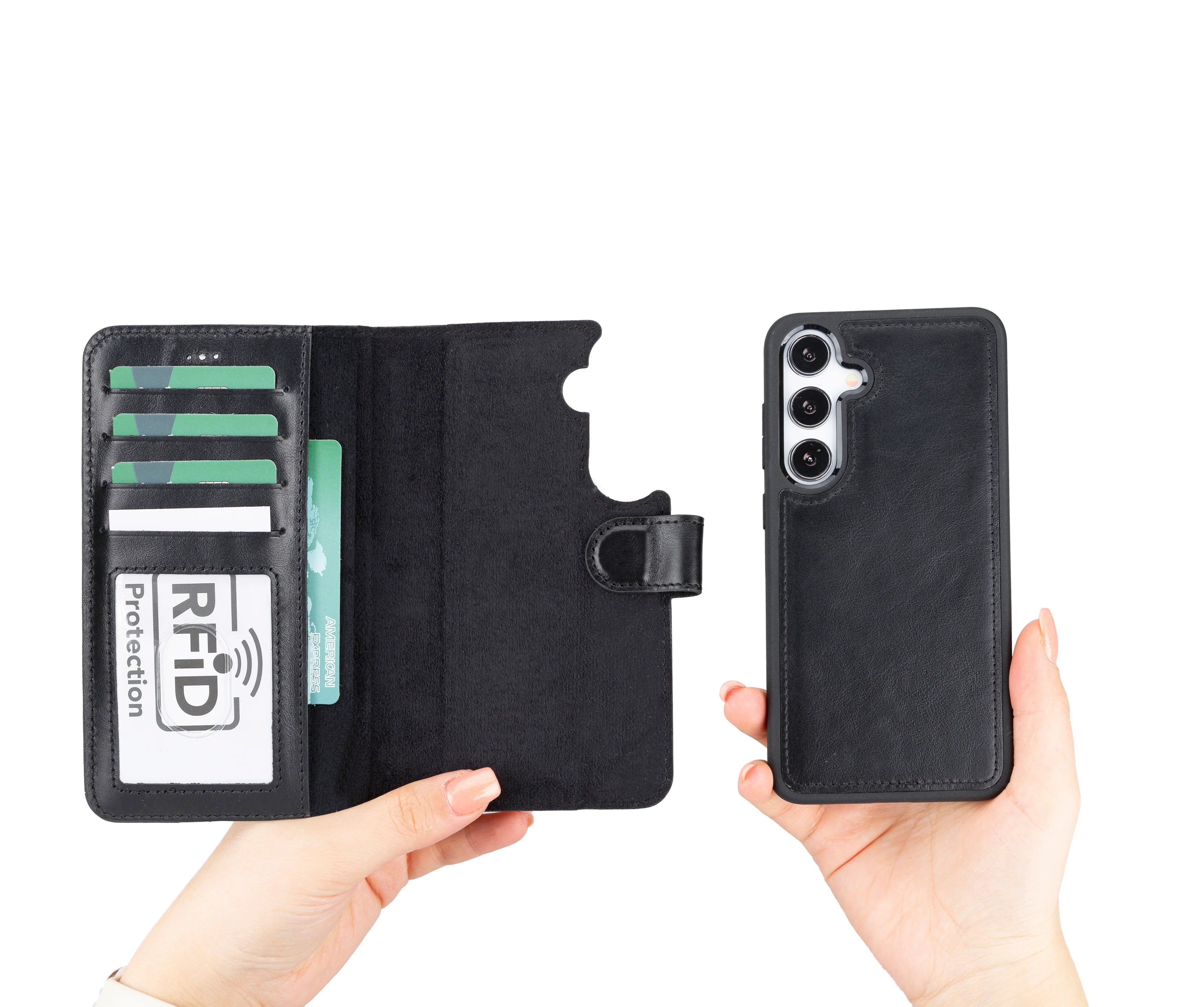 Magic Samsung Galaxy S24 Plus Leather Detachable Wallet Case
