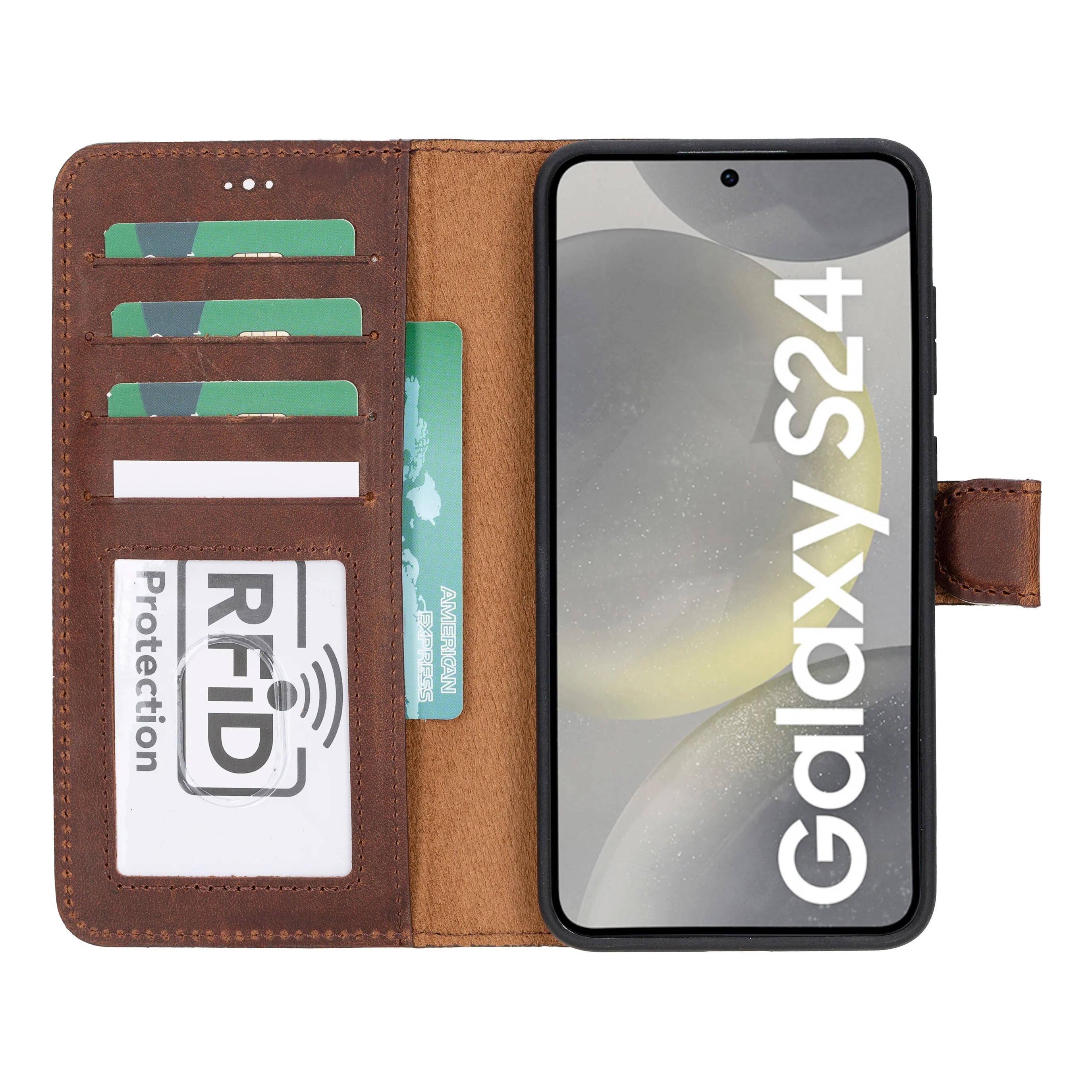 Magic Samsung Galaxy S24 Plus Leather Detachable Wallet Case