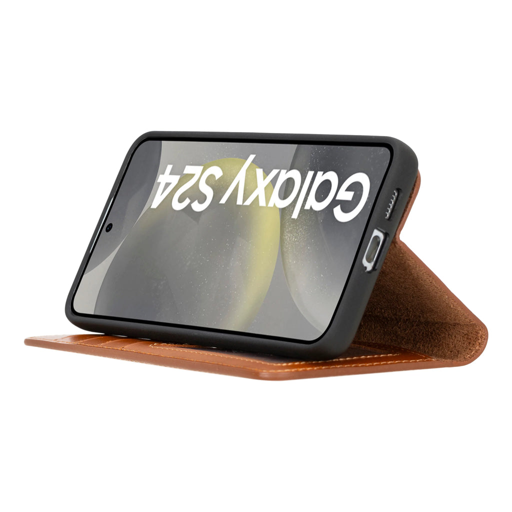 Magic Samsung Galaxy S24 Ultra Leather Detachable Wallet Case