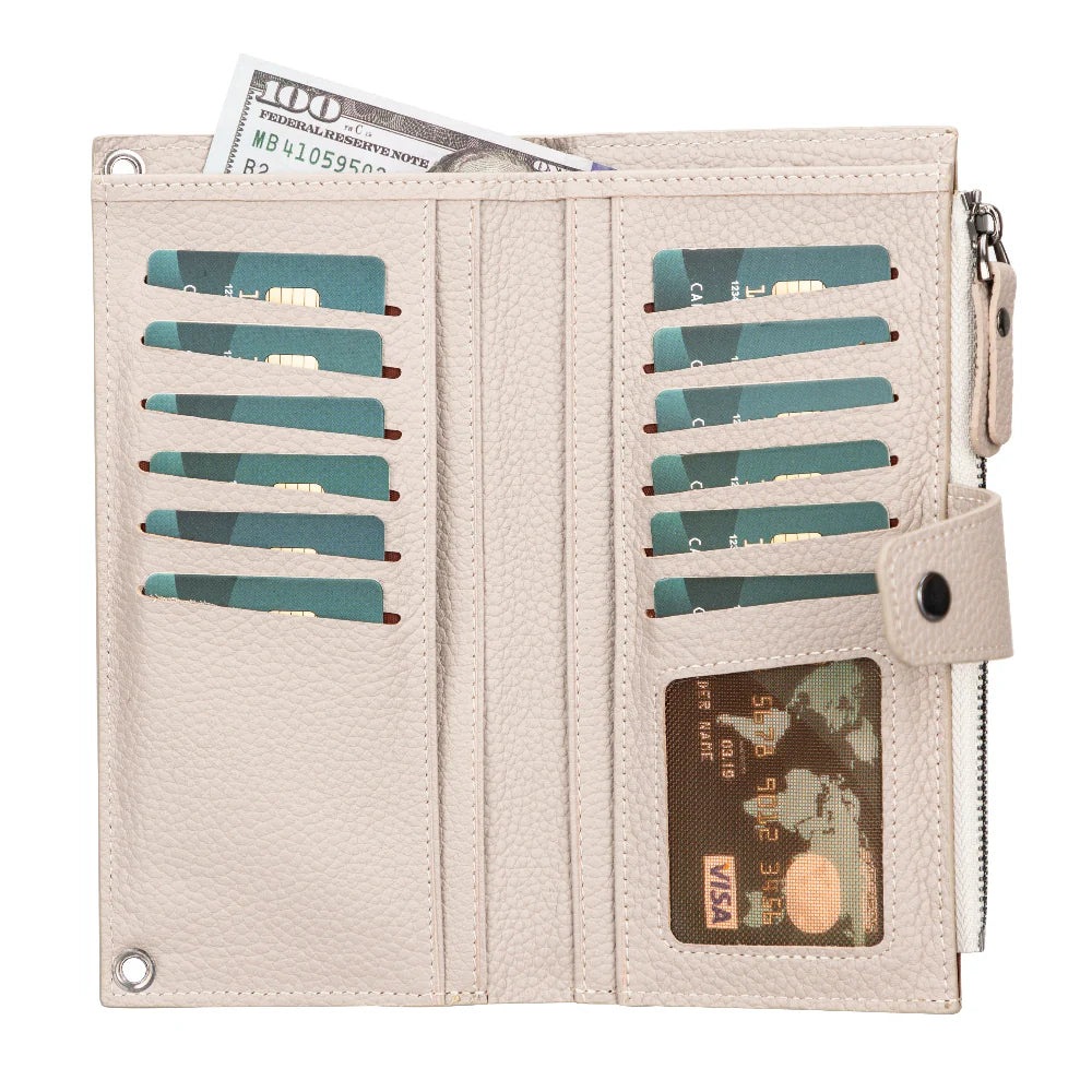 Lozan Strap Leather Crossbody Wallet