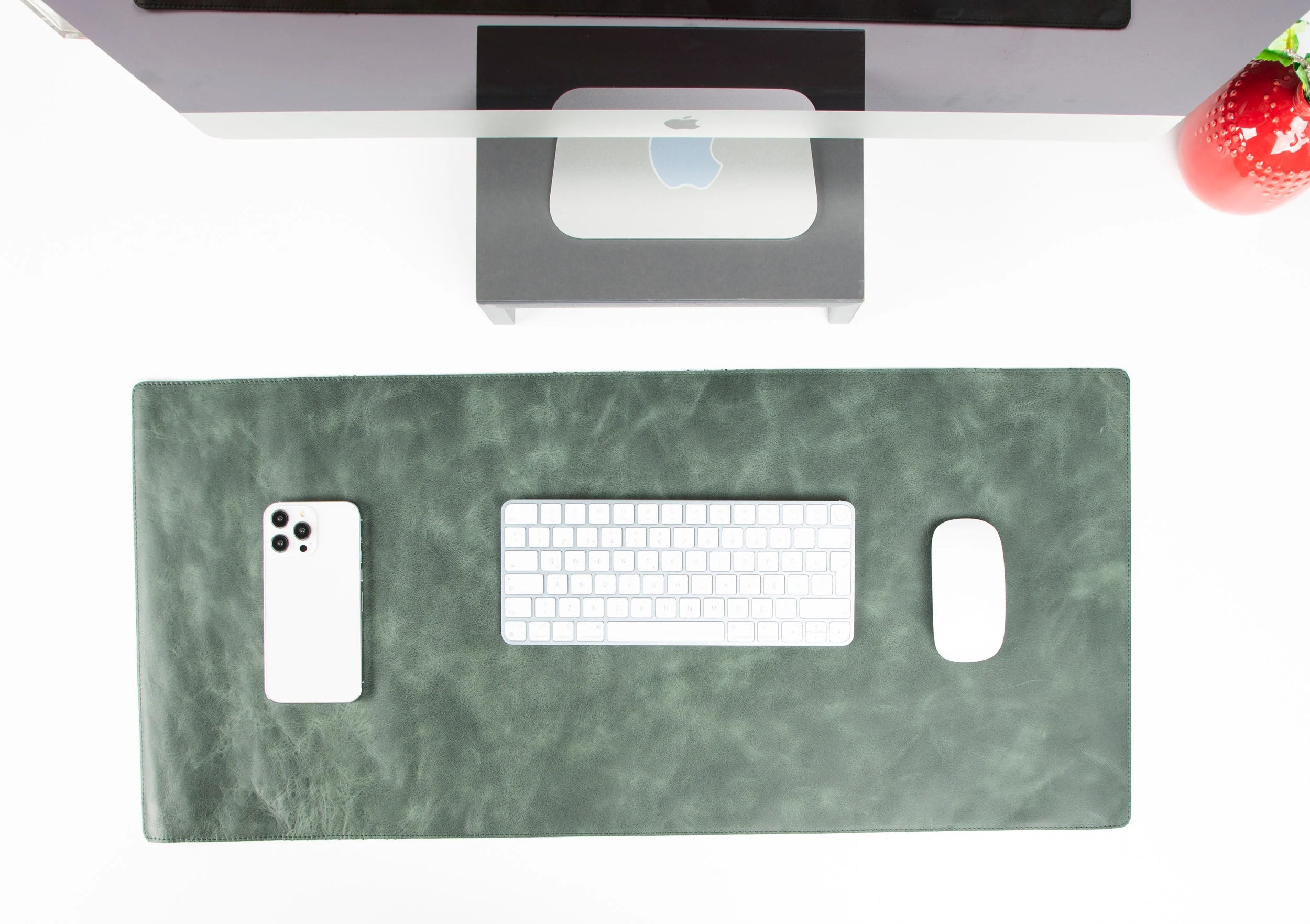 Natural Leather Desk Mat Large