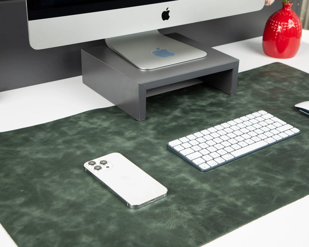 Natural Leather Desk Mat Large