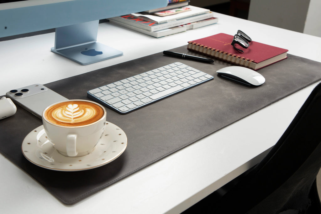 Natural Leather Desk Mat Medium