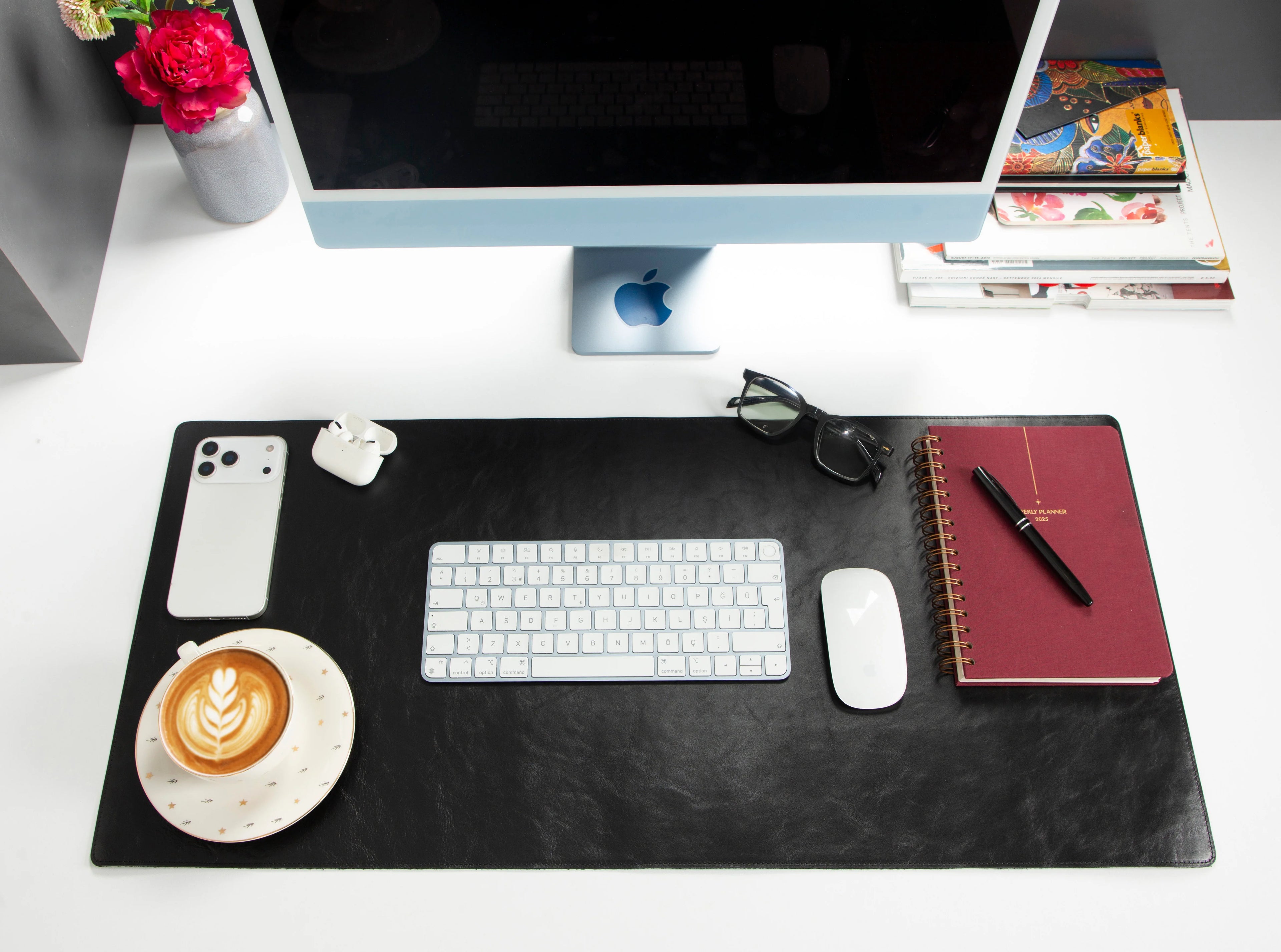 Natural Leather Desk Mat Medium