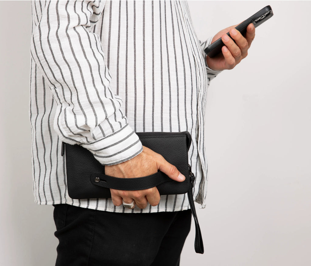 Majeste Leather Clutch Bag