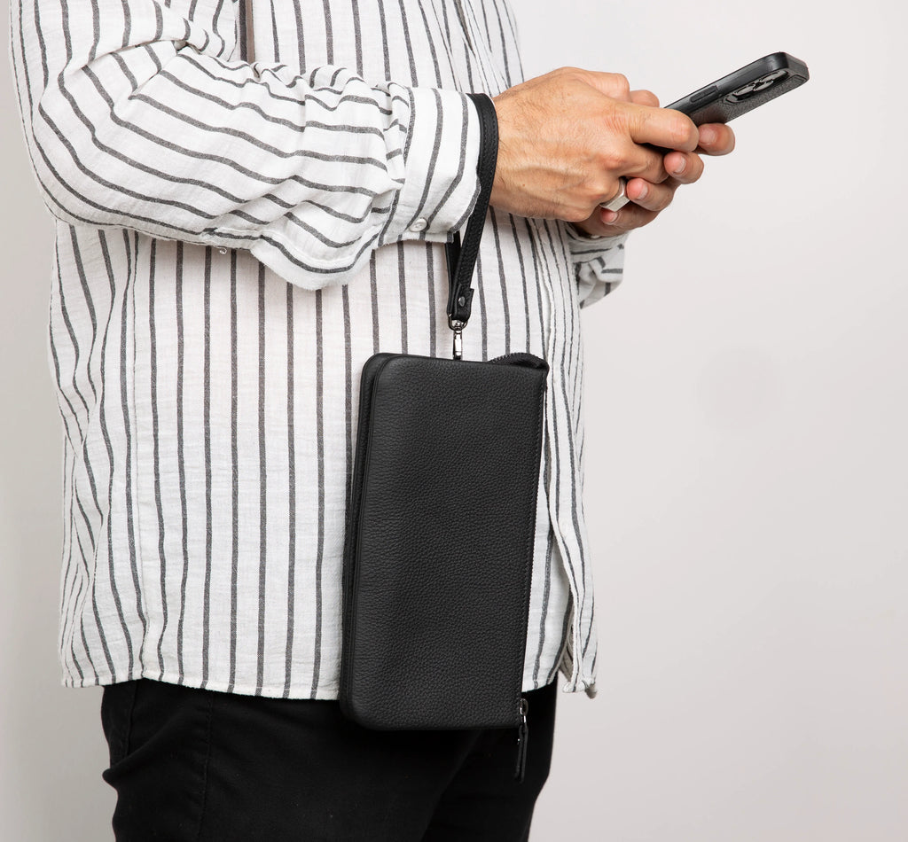 Majeste Leather Clutch Bag