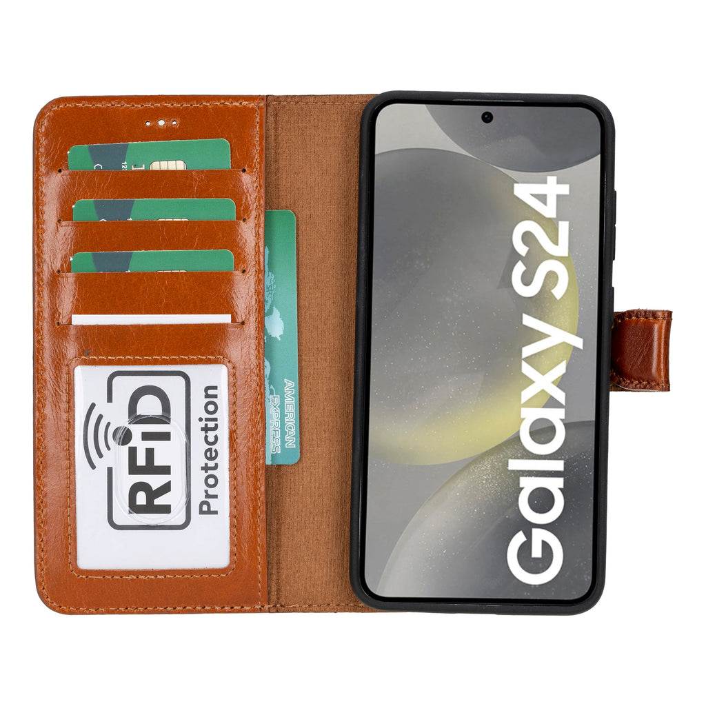 Magic Samsung Galaxy S24 Plus Leather Detachable Wallet Case