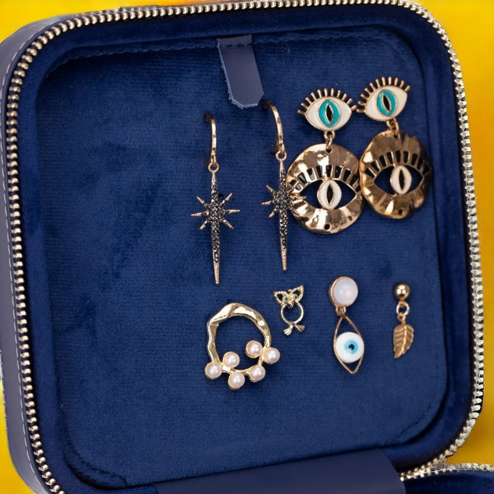 Amanda Leather Jewelry Box, Medium