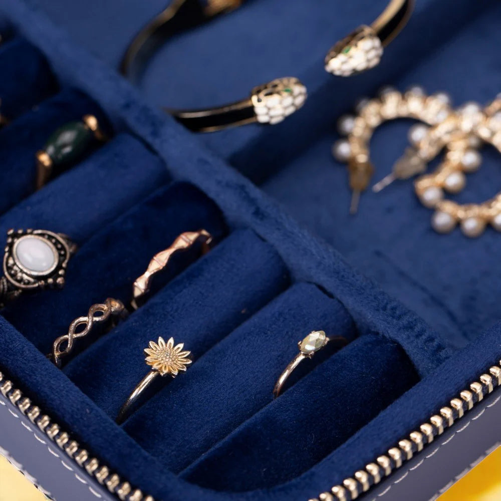 Amanda Leather Jewelry Box, Medium