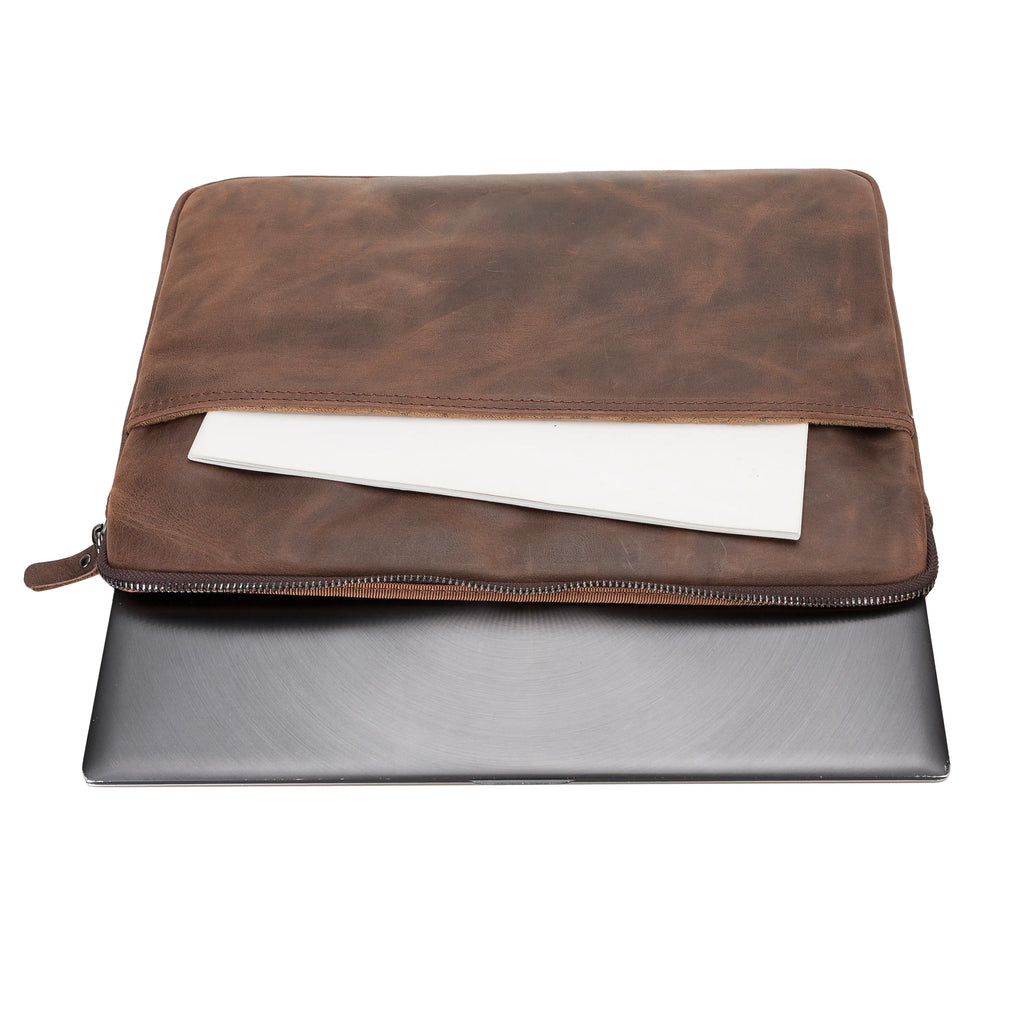 AWE Genuine Leather Sleeves Brown