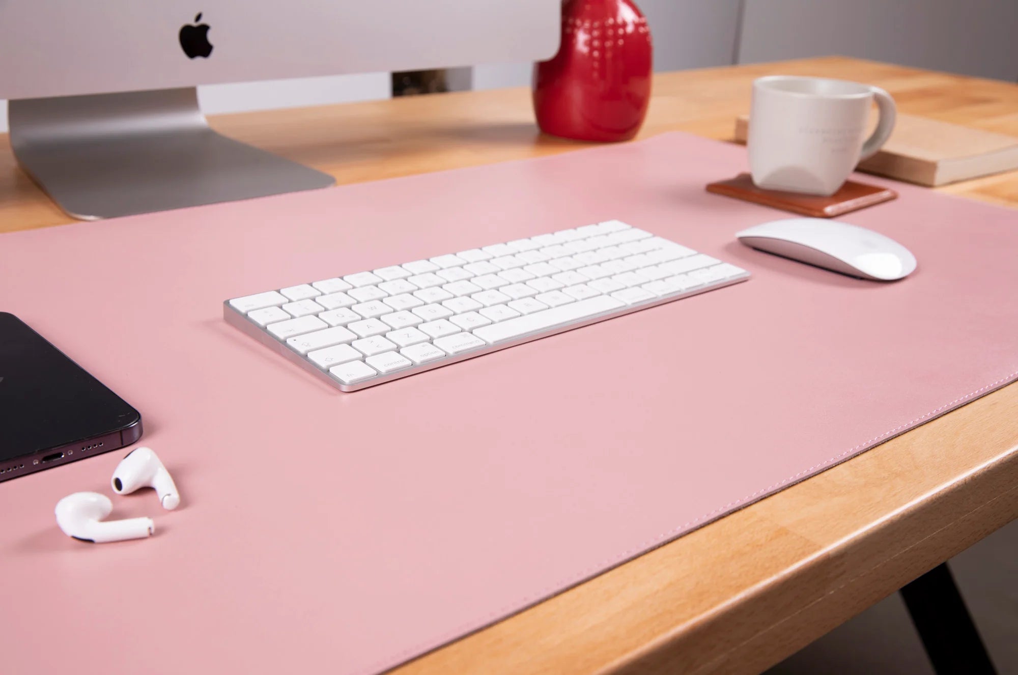 Natural Leather Desk Mat Large