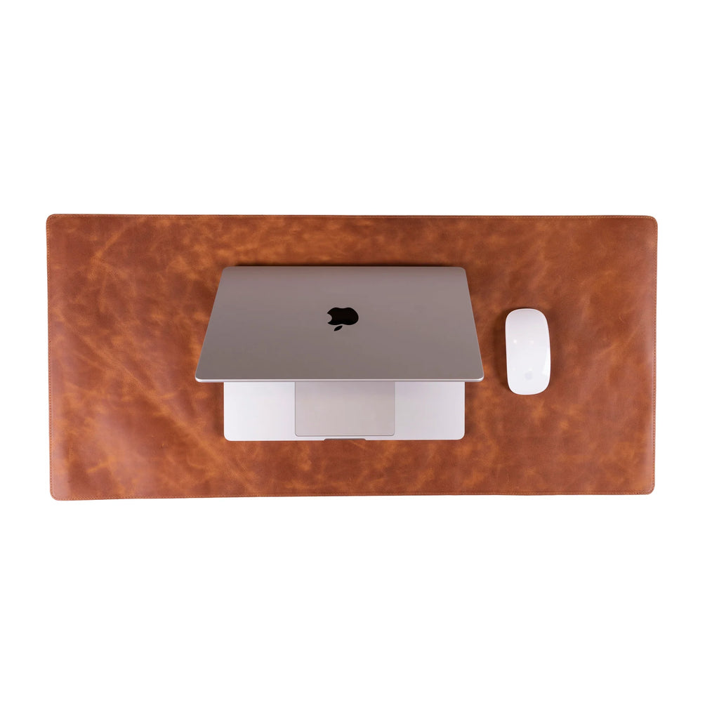 Natural Leather Desk Mat Large