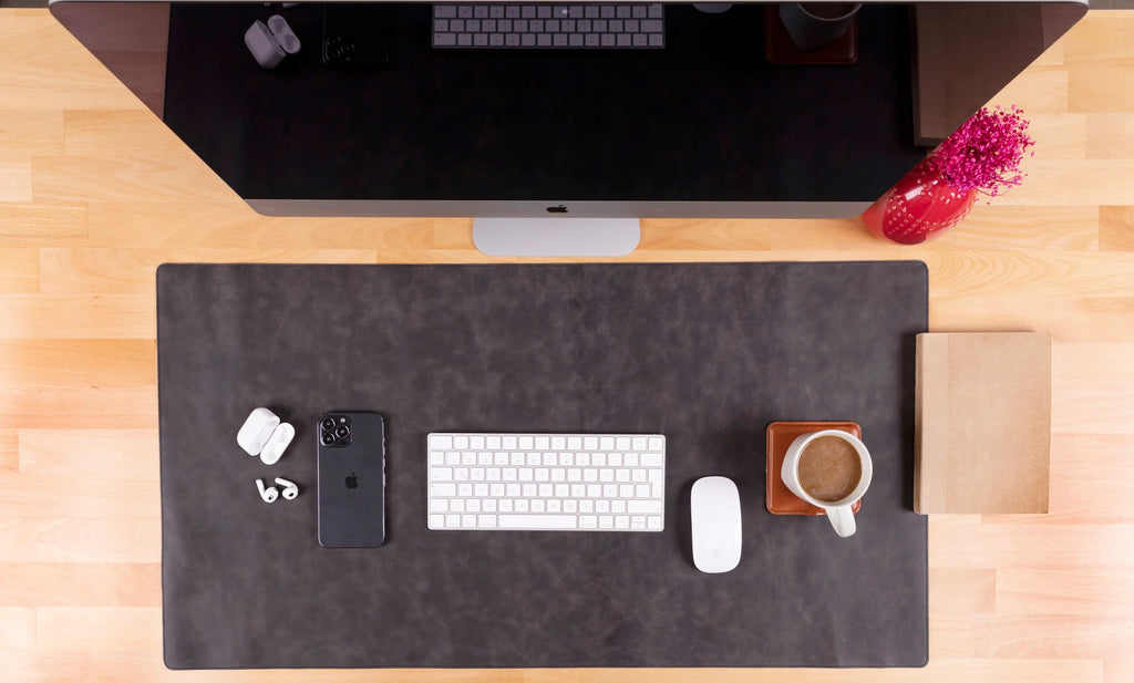 Natural Leather Desk Mat Large