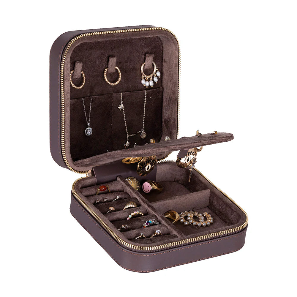 Amanda Leather Jewelry Box, Large