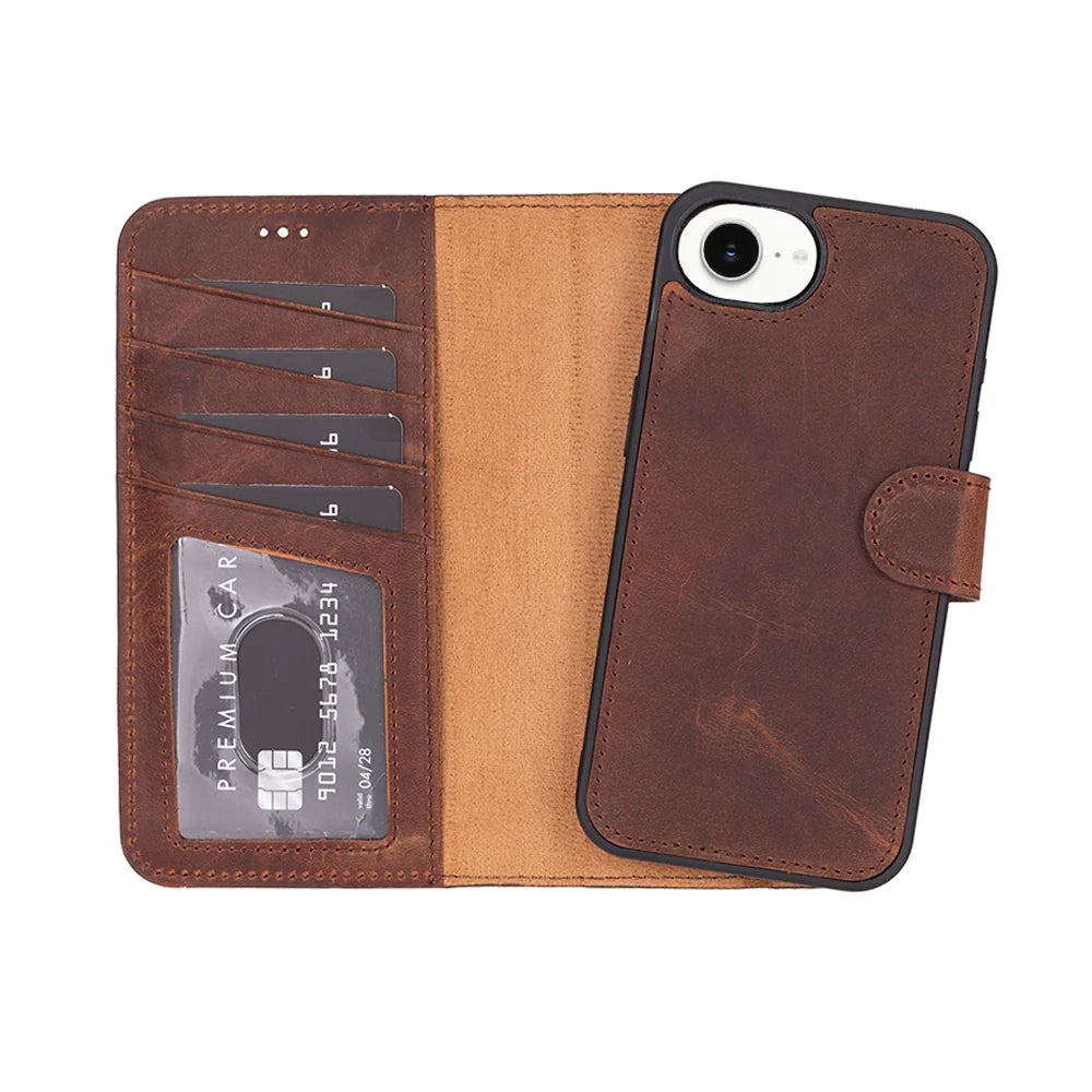 Magic iPhone 17E/16E Detachable Leather Wallet Case