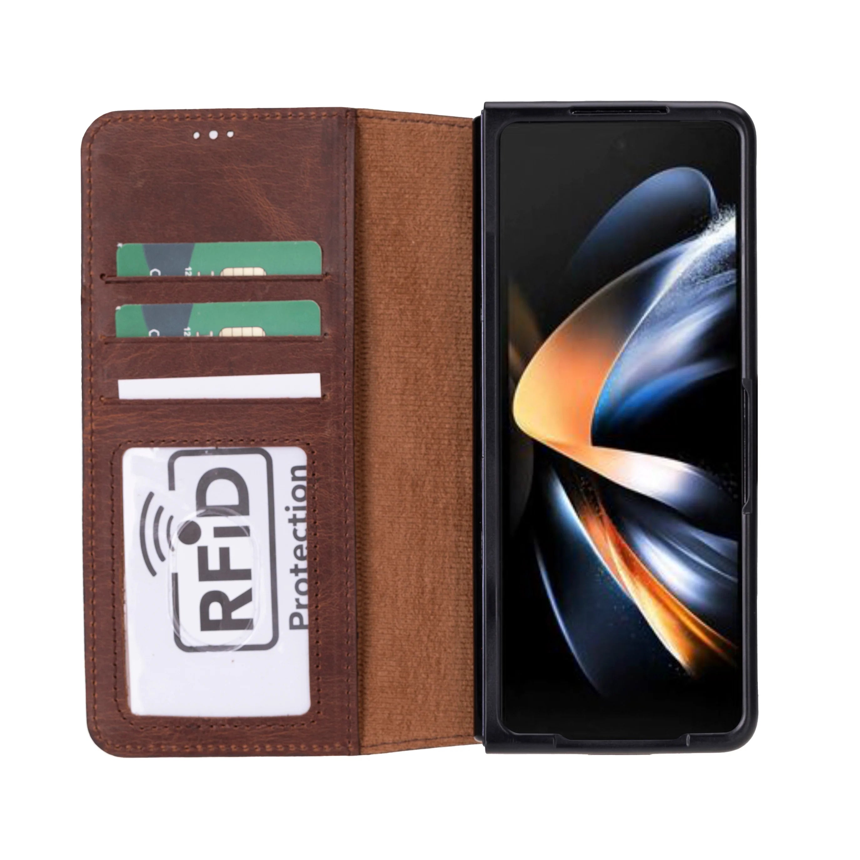 Wallet ID Google Pixel 10 Pro Fold Leather Folio Case