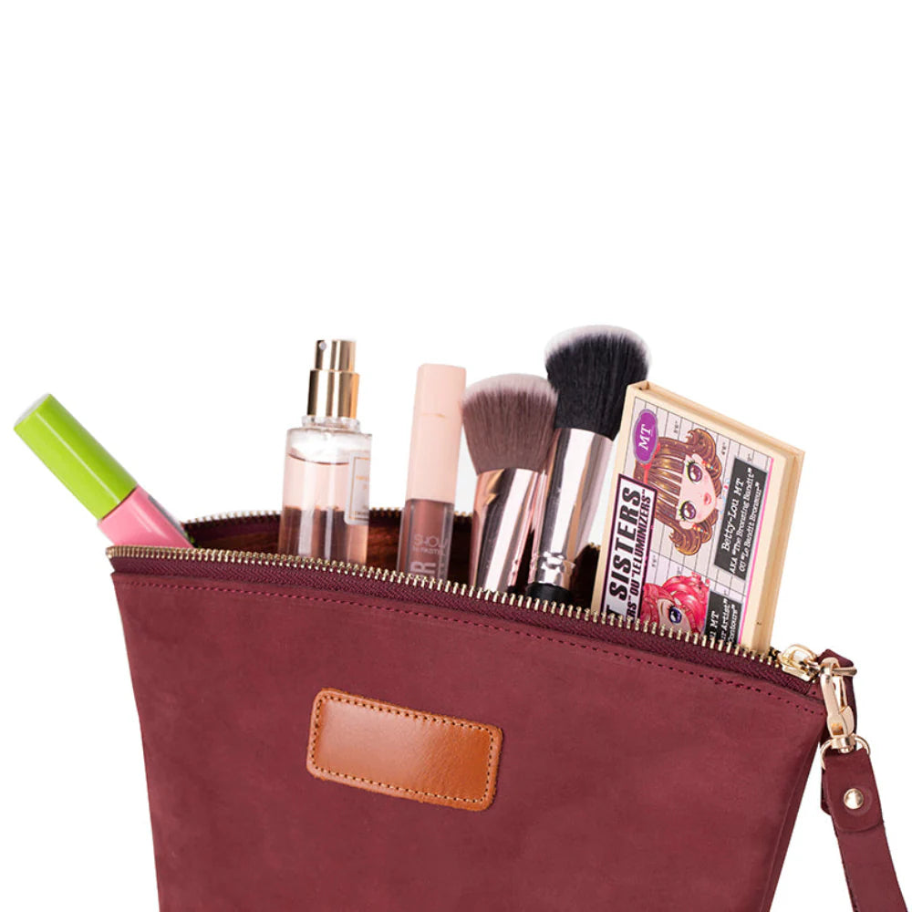 Luna Leather Makeup Bag