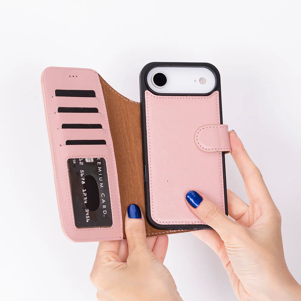 Magic iPhone 17 Air Leather Detachable Wallet Case