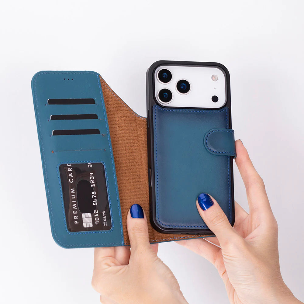 Magic iPhone 17 Pro Max Leather Detachable Wallet Case