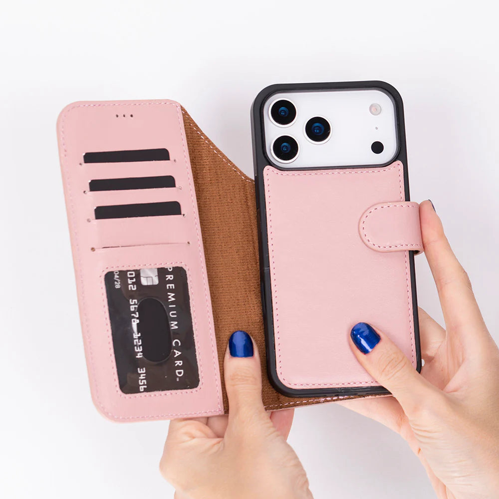 Magic iPhone 17 Pro Max Leather Detachable Wallet Case