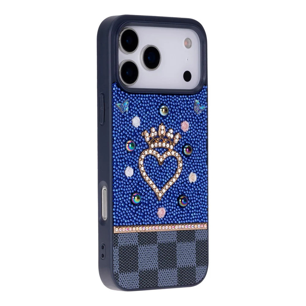 Vissel Heart Crystal Luxury Case for iPhone 17 Pro
