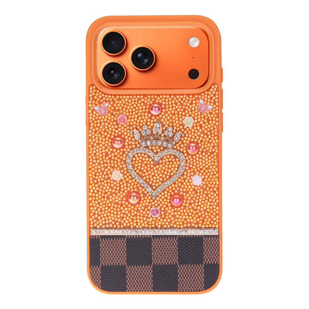 Vissel Heart Crystal Luxury Case for iPhone 17 Pro