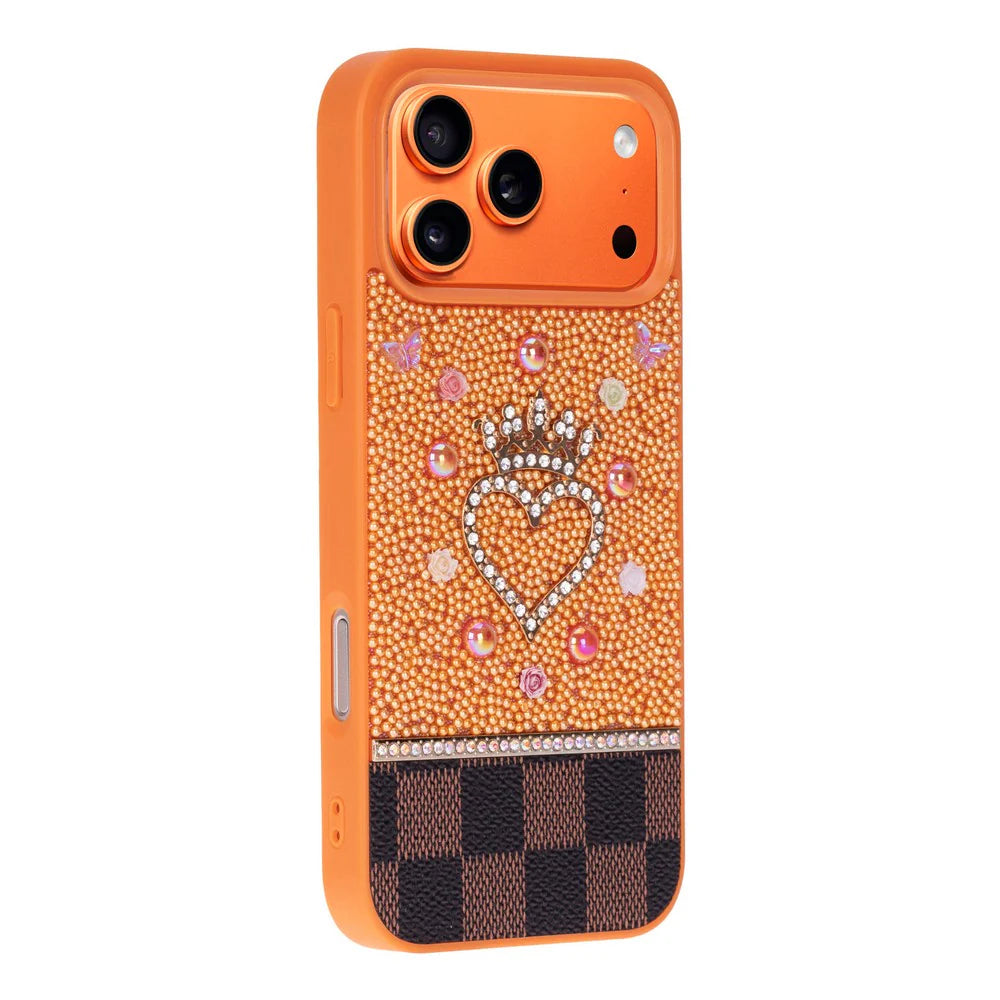 Vissel Heart Crystal Luxury Case for iPhone 17 Pro Max