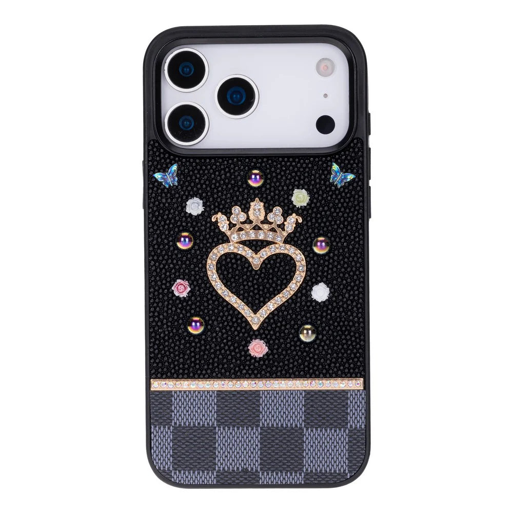 Vissel Heart Crystal Luxury Case for iPhone 17 Pro Max