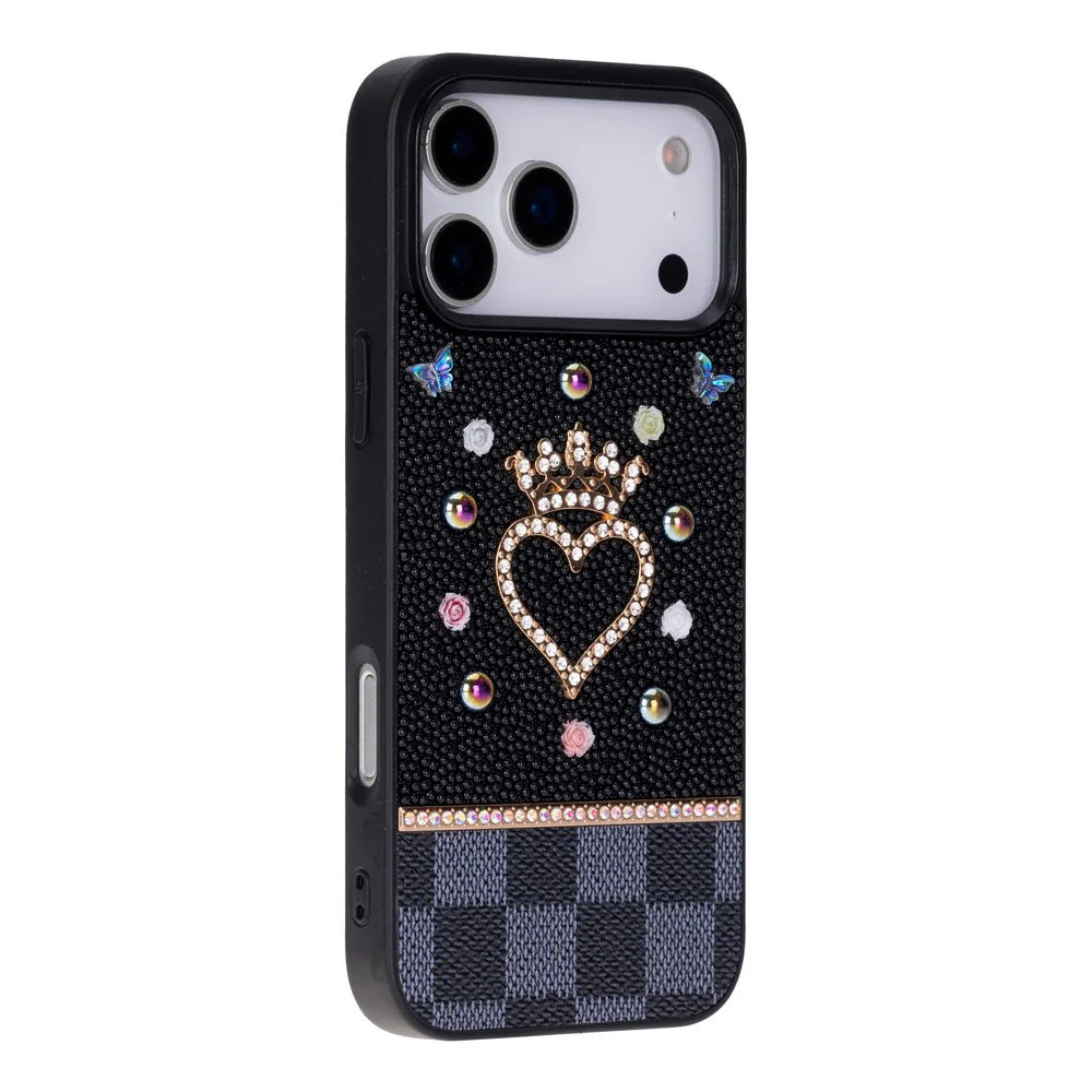 Vissel Heart Crystal Luxury Case for iPhone 17 Pro Max