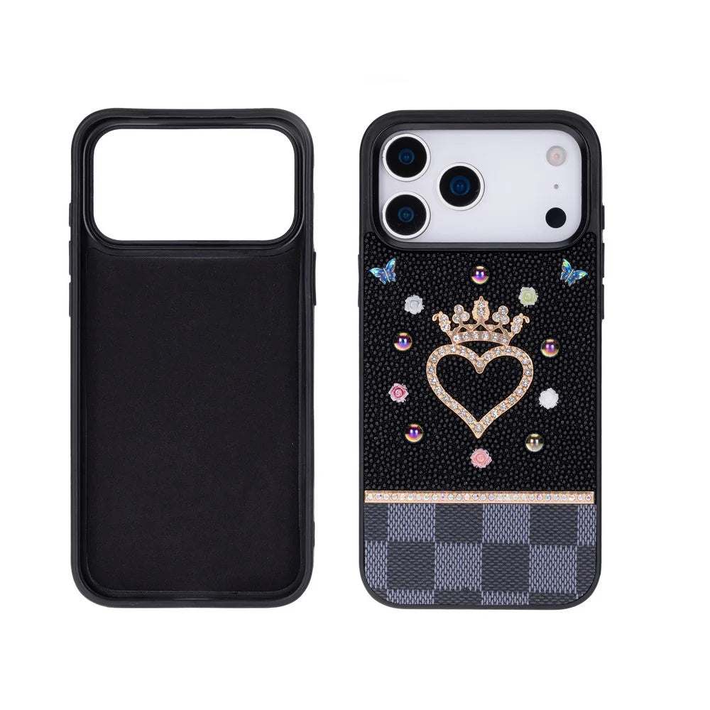 Vissel Heart Crystal Luxury Case for iPhone 17 Pro Max