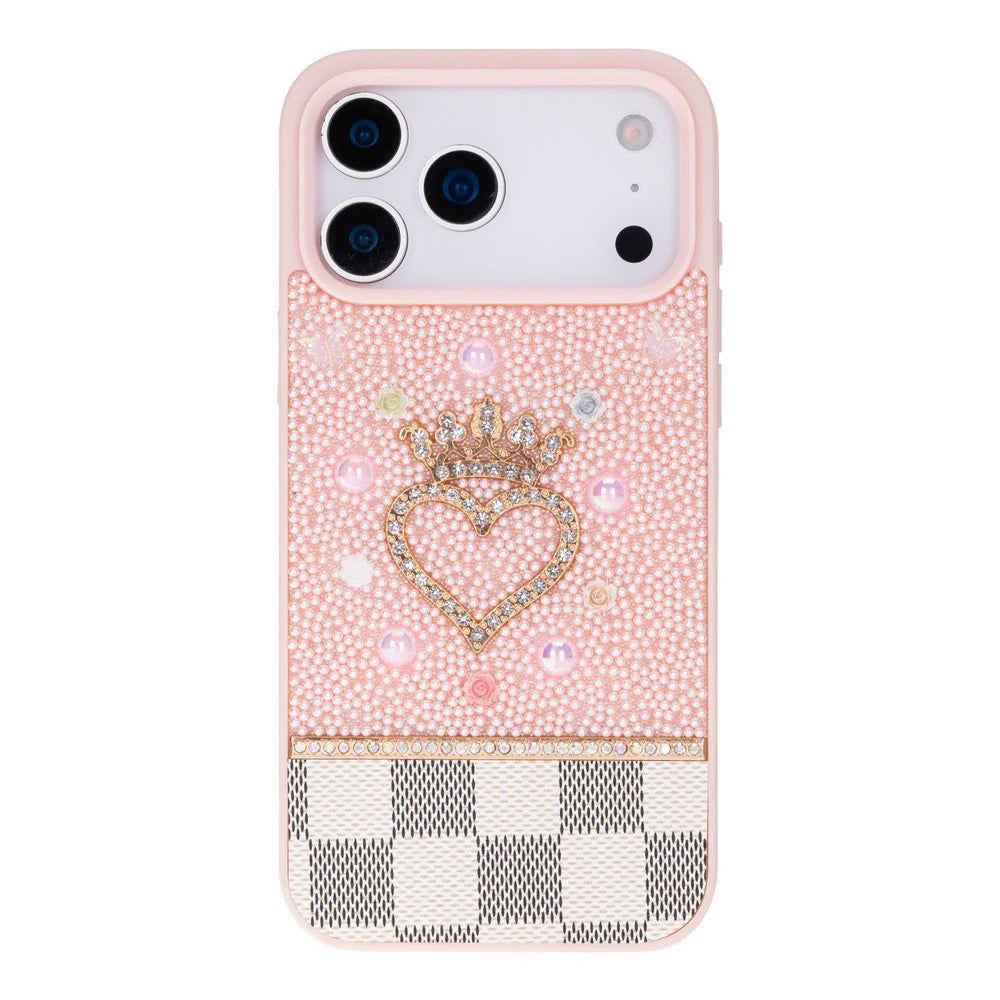 Vissel Heart Crystal Luxury Case for iPhone 17 Pro Max