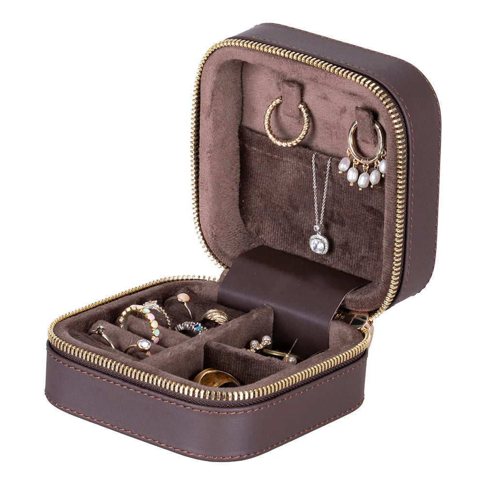 Amanda Leather Jewelry Box, Medium