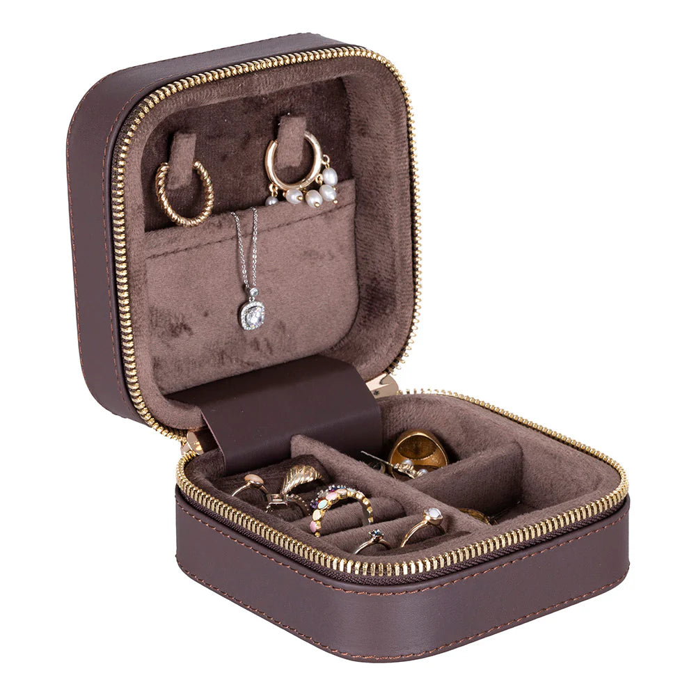 Amanda Leather Jewelry Box, Medium