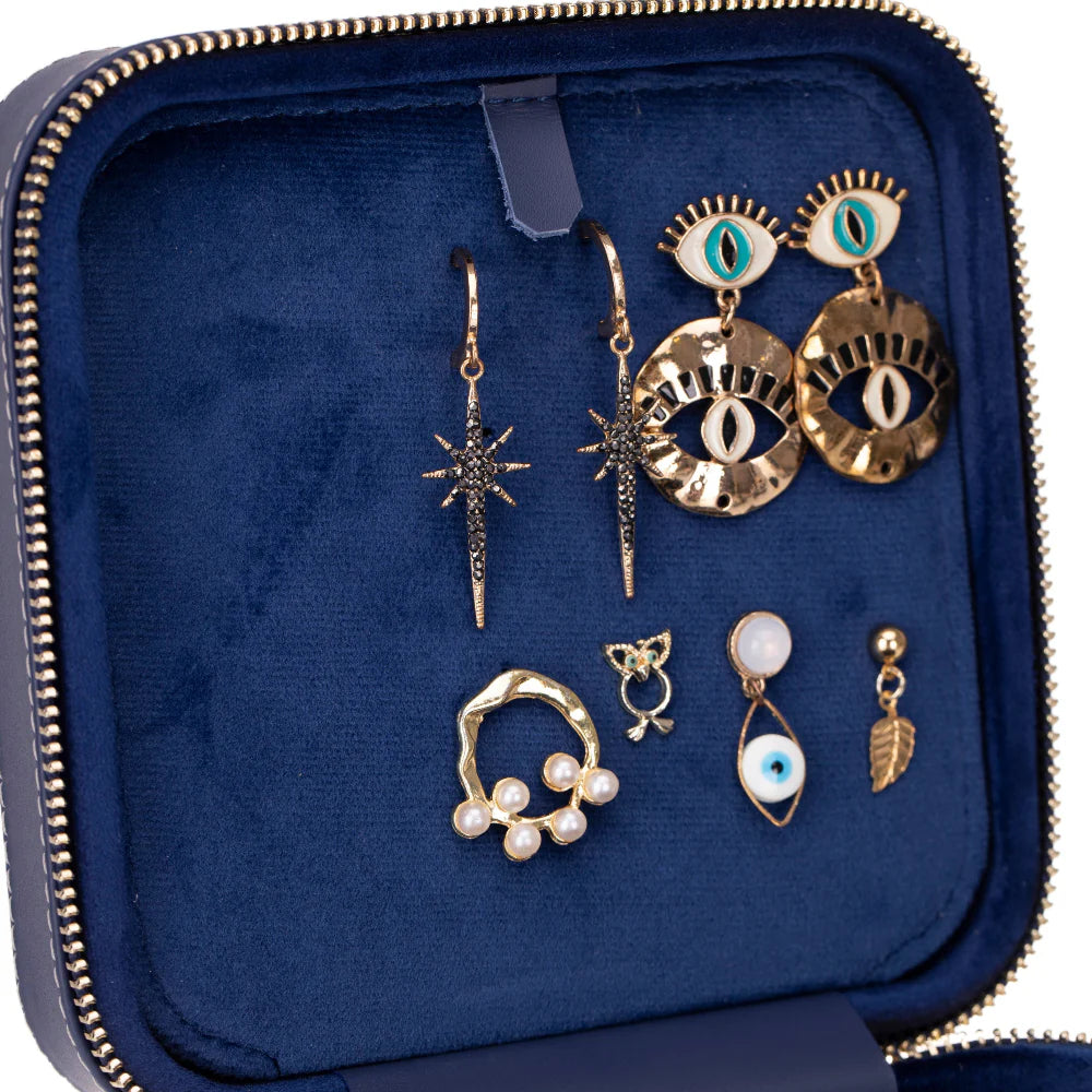 Amanda Leather Jewelry Box, Medium