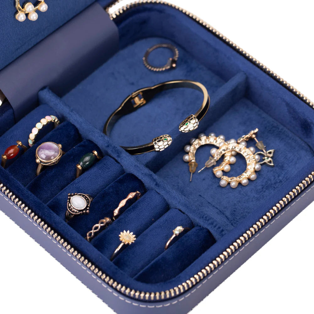 Amanda Leather Jewelry Box, Medium