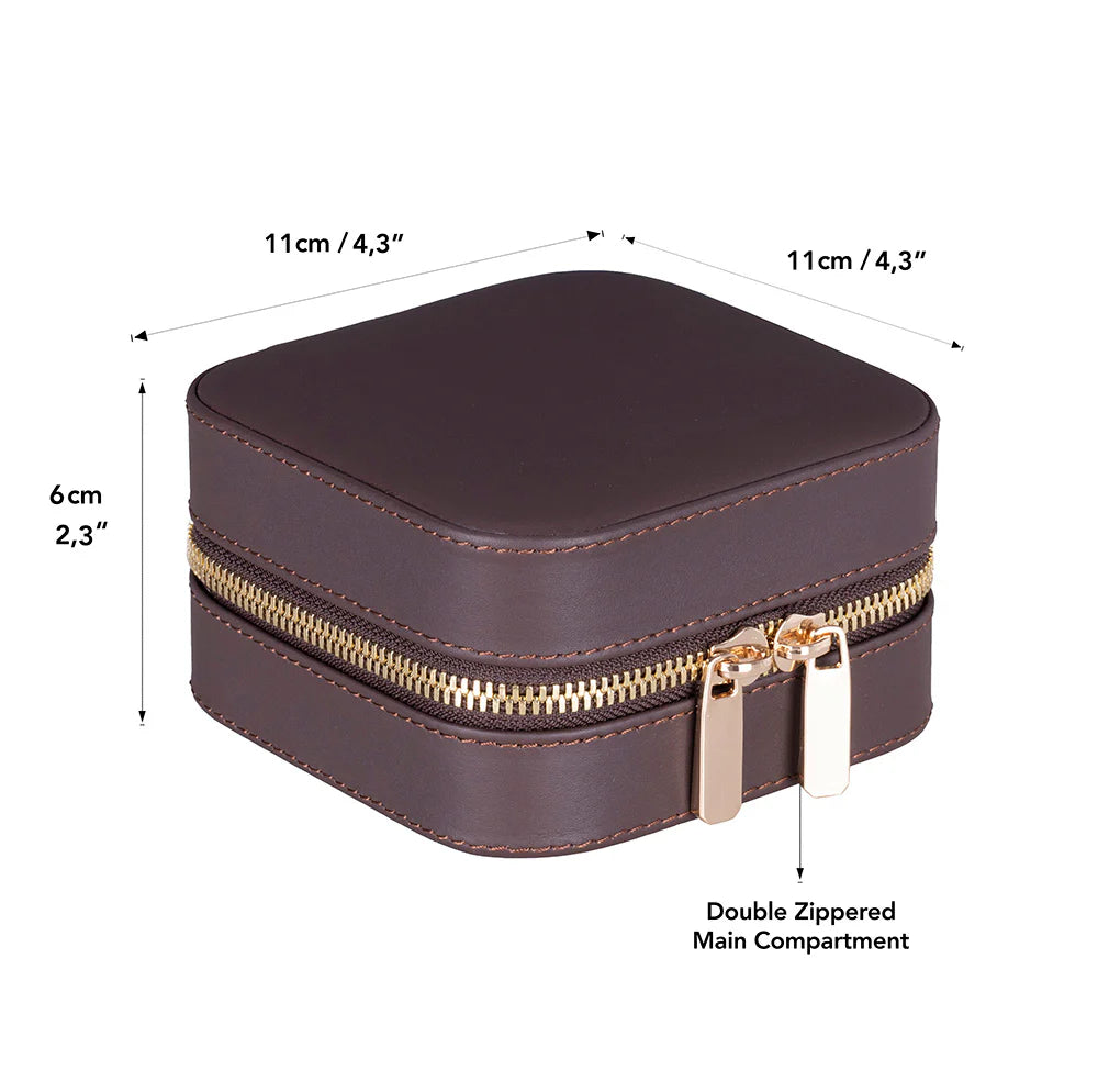 Amanda Leather Jewelry Box, Medium