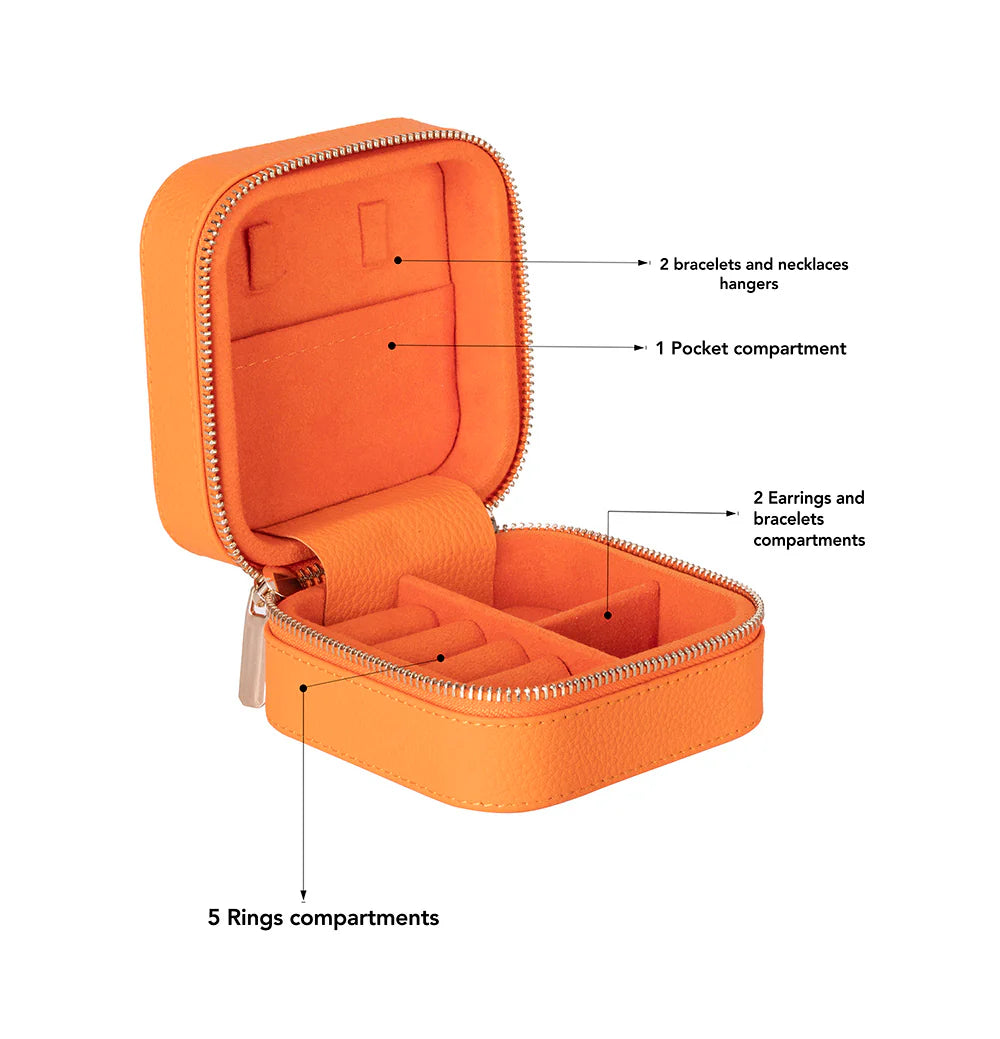 Amanda Leather Jewelry Box, Medium