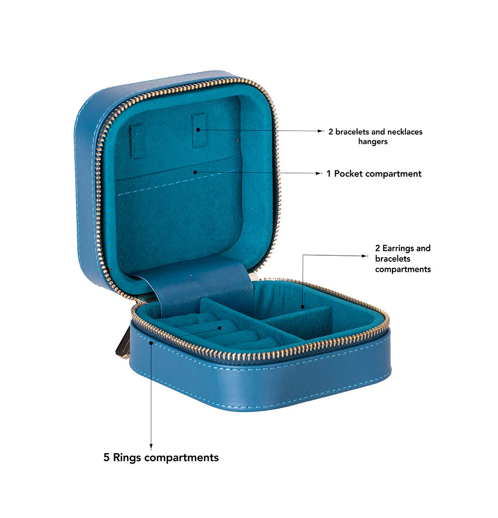 Amanda Leather Jewelry Box, Medium