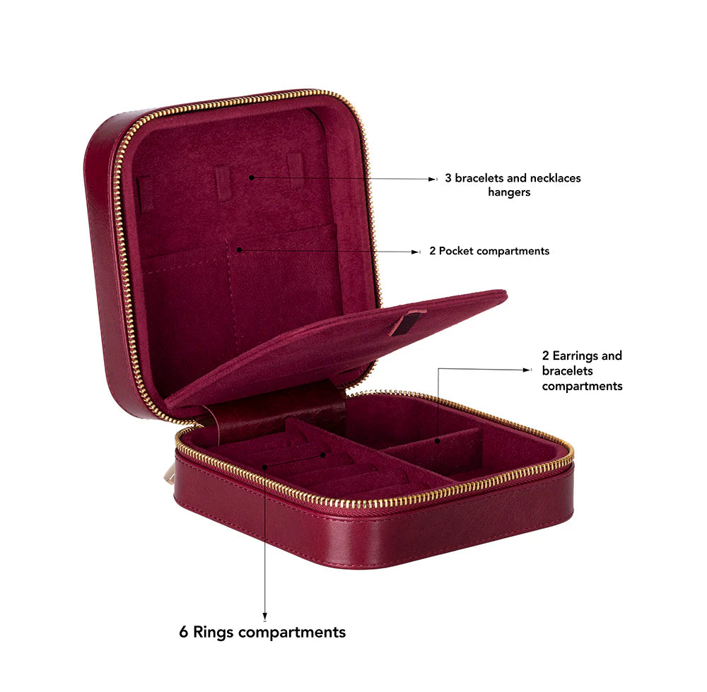 Amanda Leather Jewelry Box, Large