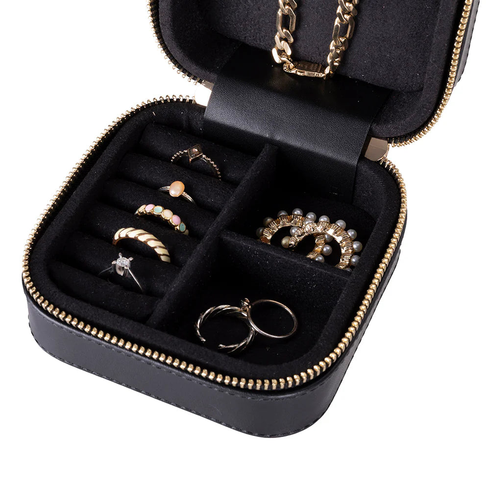 Amanda Leather Jewelry Box, Medium