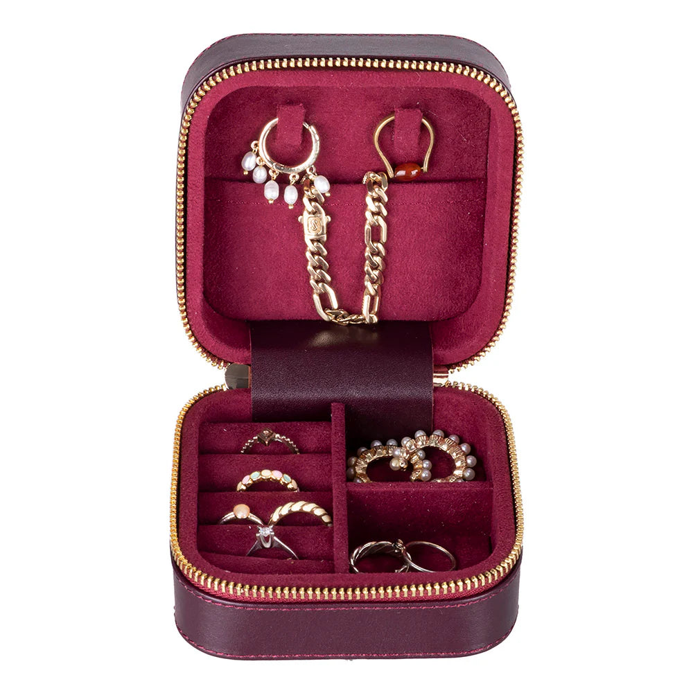 Amanda Leather Jewelry Box, Medium
