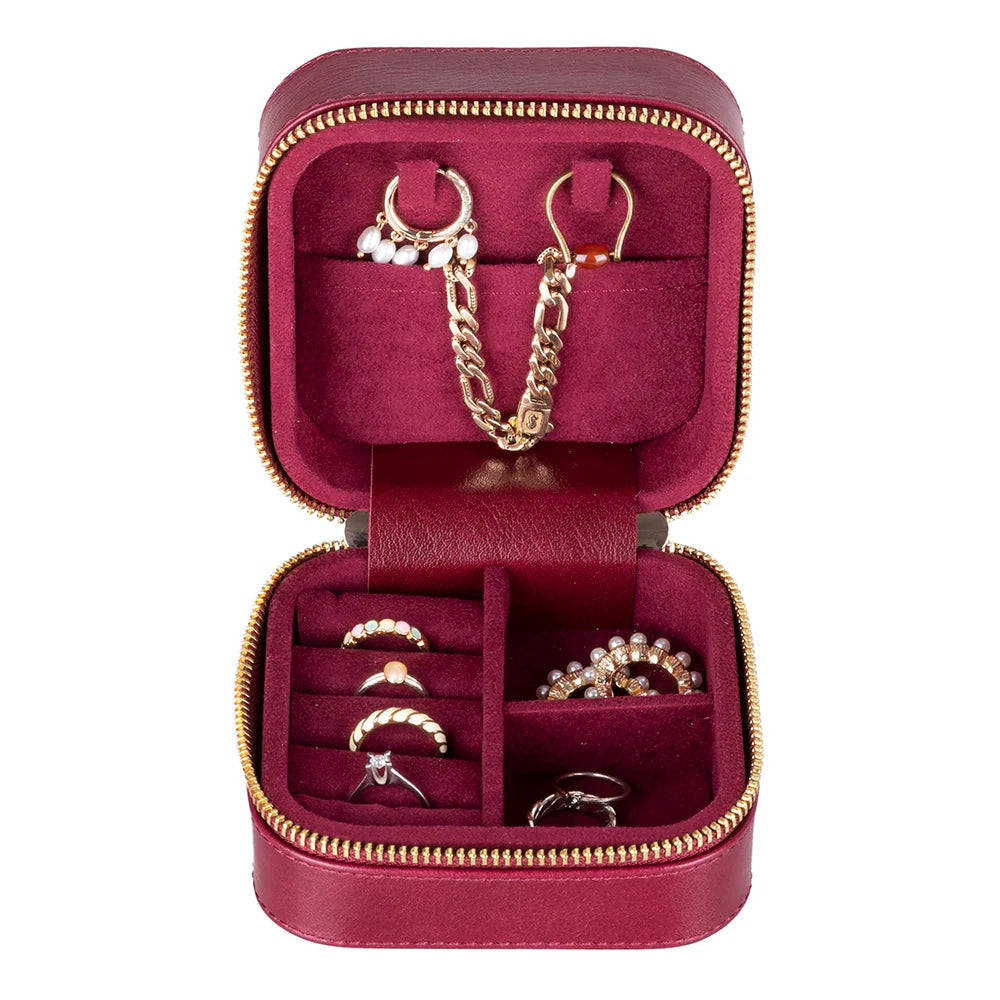 Amanda Leather Jewelry Box, Medium