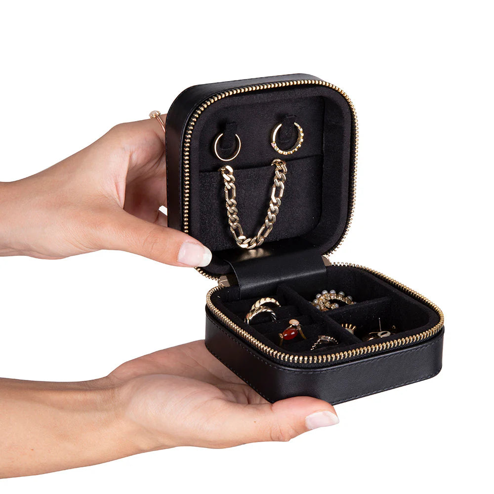 Amanda Leather Jewelry Box, Medium