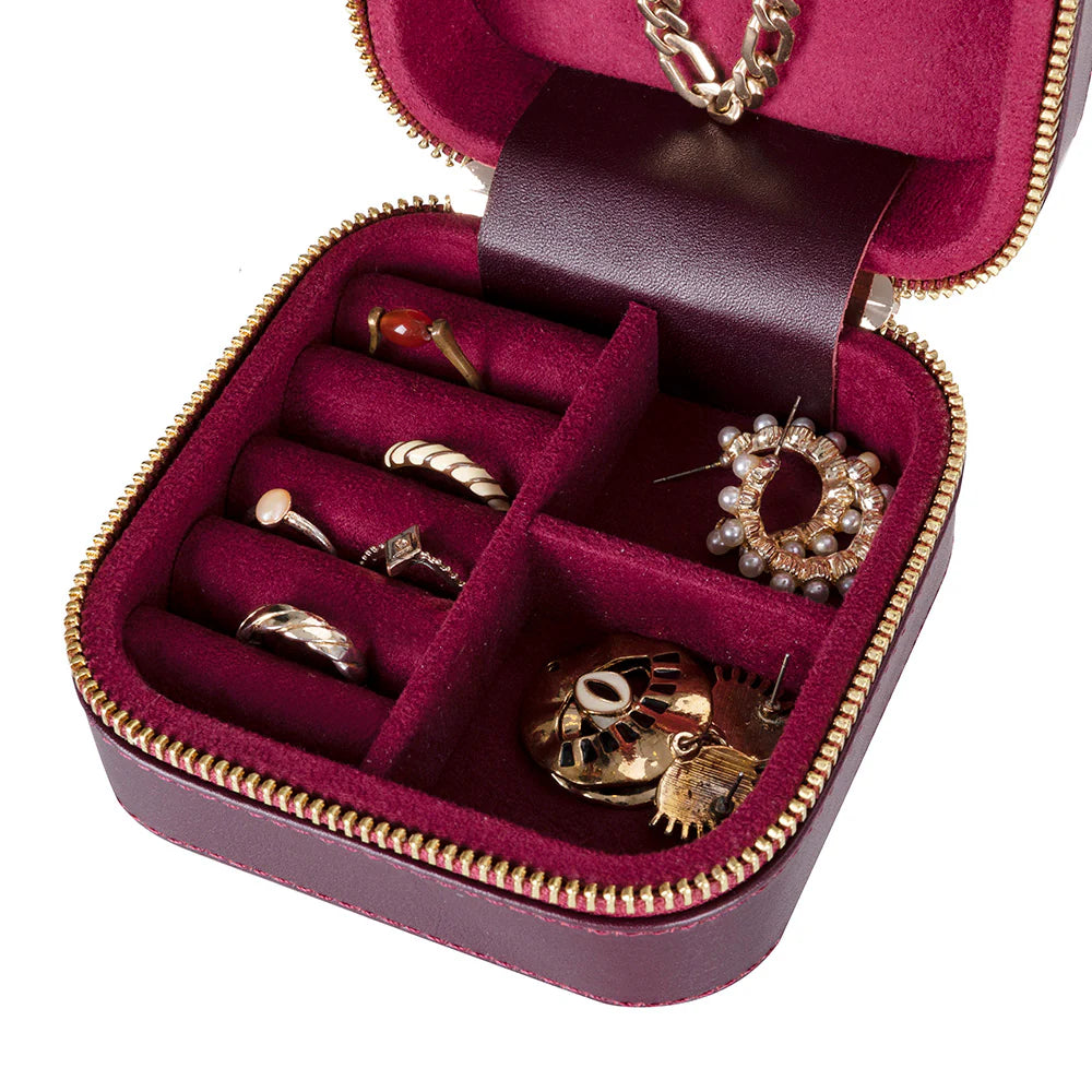 Amanda Leather Jewelry Box, Medium