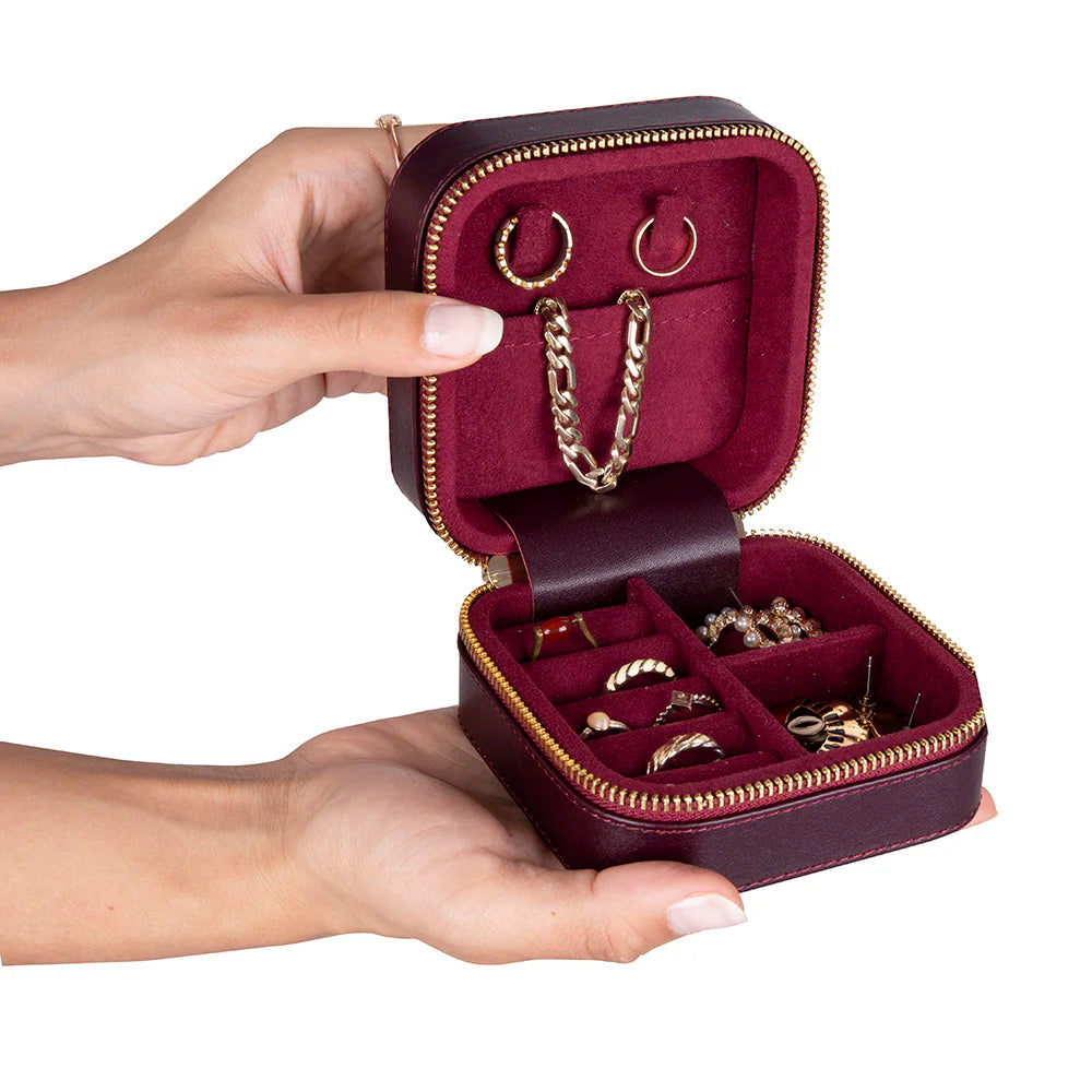Amanda Leather Jewelry Box, Medium