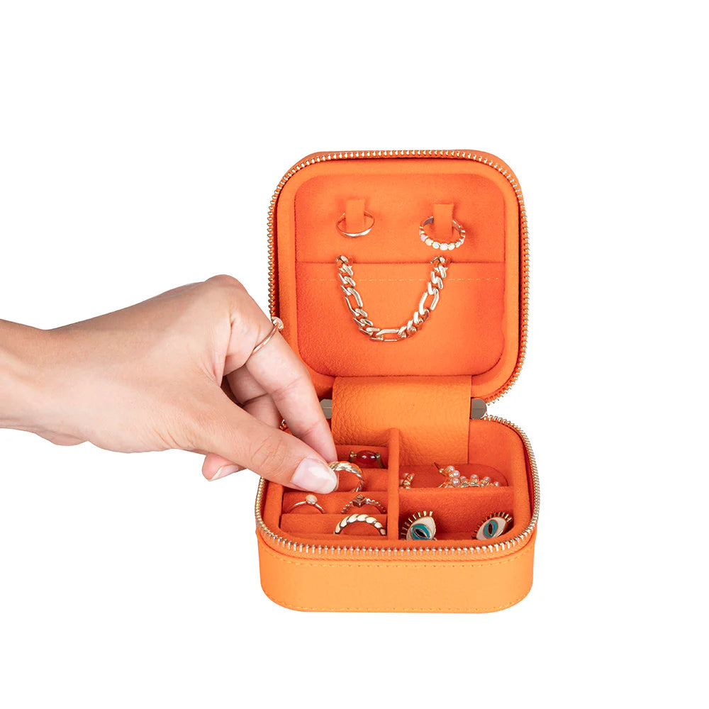 Amanda Leather Jewelry Box, Medium